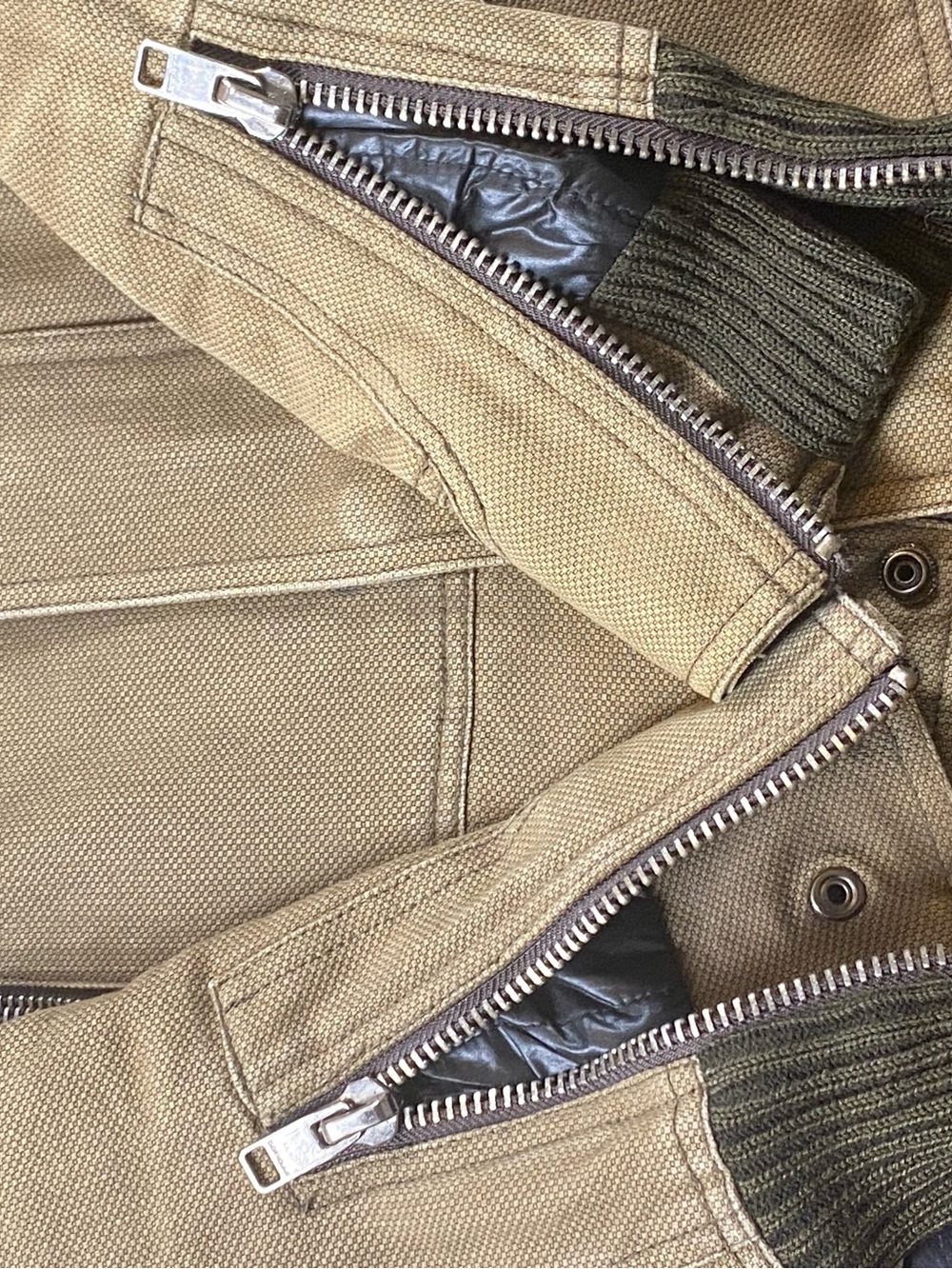 Vintage Dior Jacket in Olive Green with Black Satin Lining.  Rare! - Picture 9 of 14